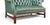 Vintage English Chippendale-Style Forest Green Tufted Leather Camelback Settee For Sale - Image 4 of 15