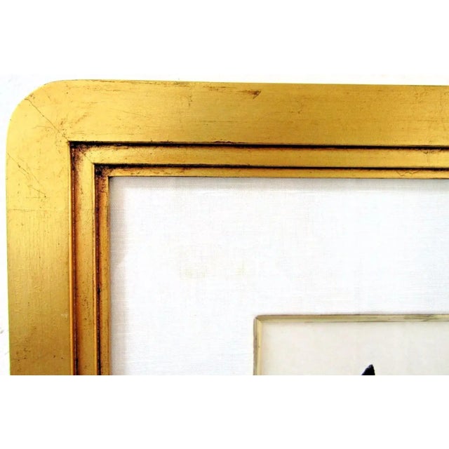 Vintage Jay Spectre Framed and Signed Abstract Brushstroke Ink Drawing of Woman For Sale In Miami - Image 6 of 9