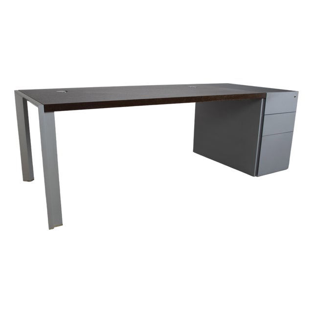 Wooden White Black Desk from Walter Knoll For Sale