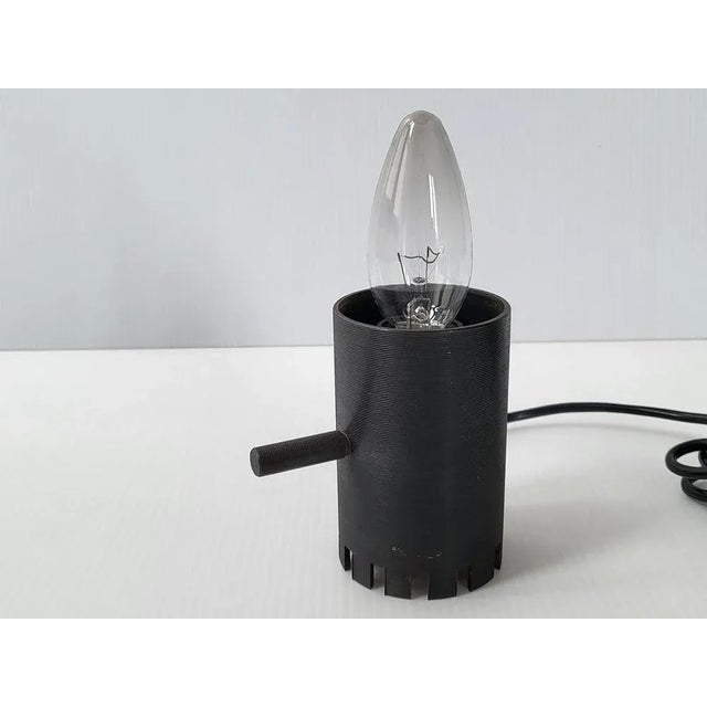 Mid-Century Table Lamp in Steel & Glass, 1950s For Sale - Image 4 of 13