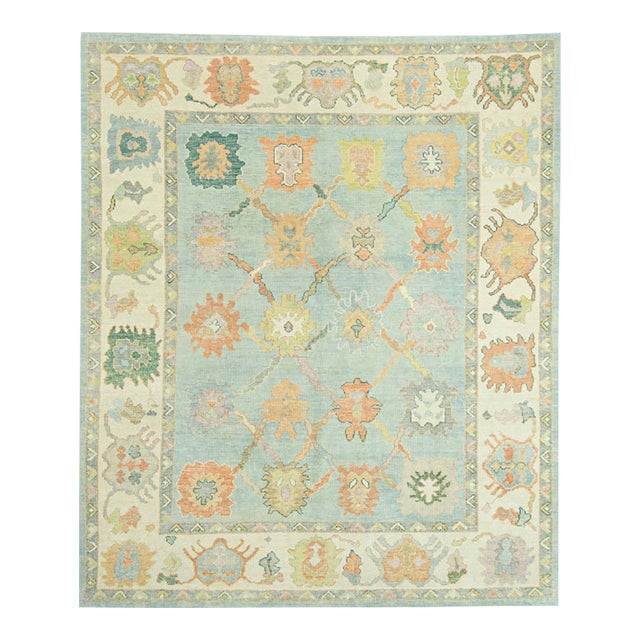 Turkish Oushak Rug 8'5" x 10' For Sale