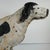 A wonderfully weathered early 20th-century cast iron English Setter sculpture in classic “on point” field posture....