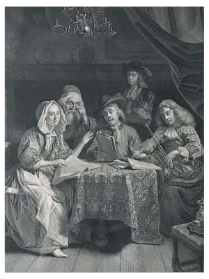 Georg Wille, The Family Concert, 18th Century, Engraving on Paper