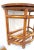 Mid-Century Modern 1940's Half Round Demilune Bamboo Side Table With Ladder Sides and Mahogany Top For Sale - Image 3 of 7