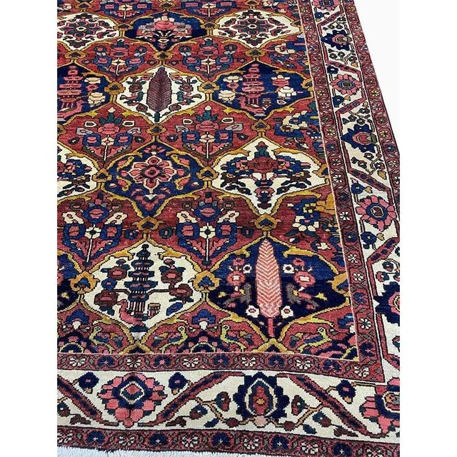 1940s Persian Bakhtiari Area Rug 7'0" X 10'0" For Sale - Image 11 of 13