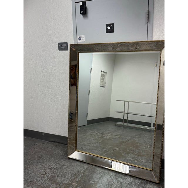 Gold Bassett Mirror Company Venetian Style Beaded Floor Mirror For Sale - Image 8 of 12