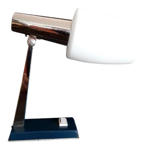 Small German Chrome & Glass Table Lamp, 1960s