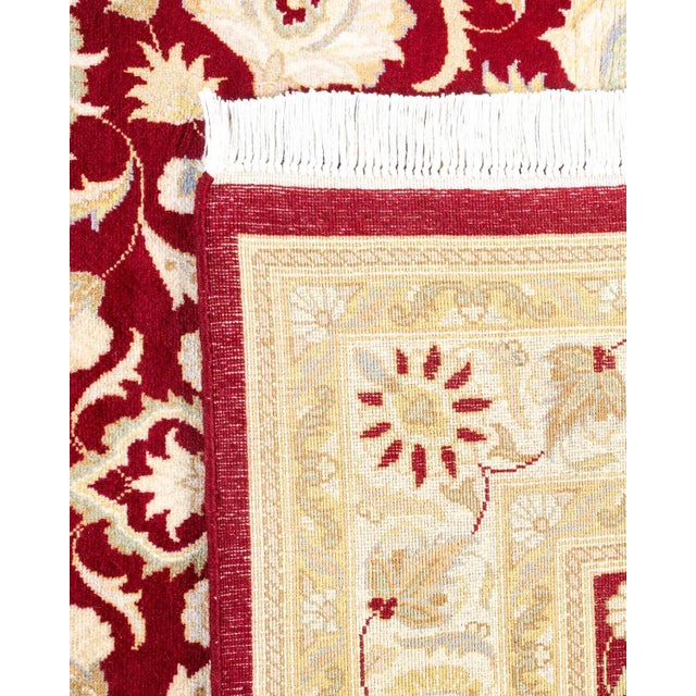 2000 - 2009 Mogul, One-of-a-Kind Hand-Knotted Area Rug - Red, 4' 2" x 5' 10" For Sale - Image 5 of 8