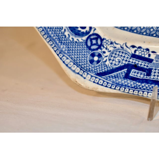 19th Century Blue Willow Platter For Sale - Image 4 of 10