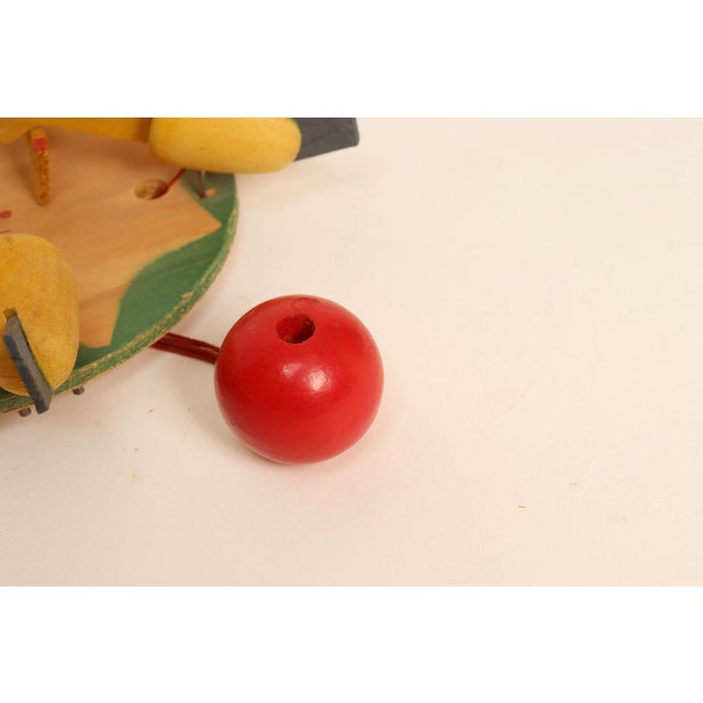 Vintage Swedish Modern Folk Art Wood Pecking Chicken Rooster Paddle For Sale - Image 9 of 10