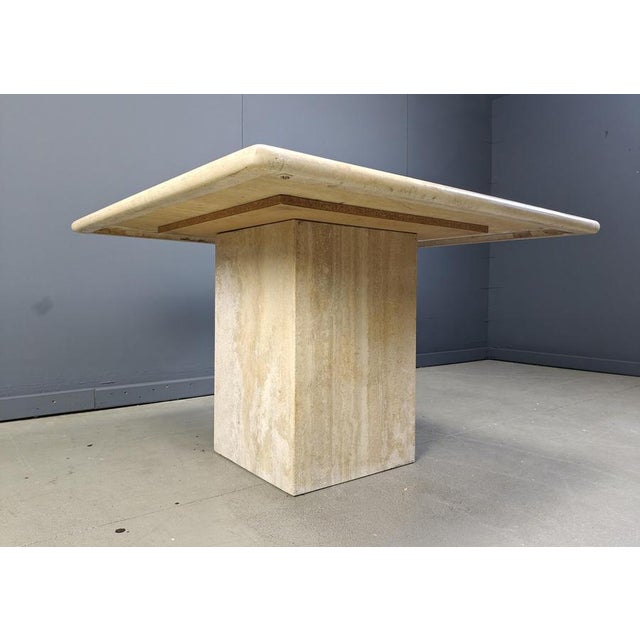 Vintage Travertine Dining Table, 1970s For Sale - Image 10 of 13