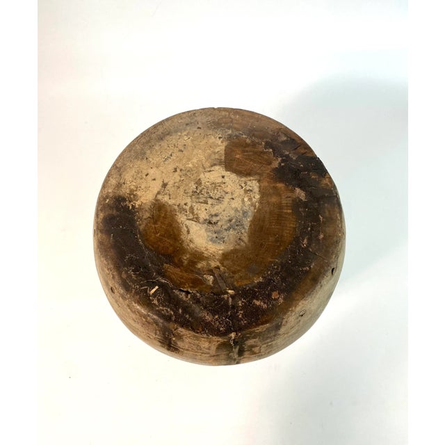 Early 20th Century Large Rustic Wood Jug Vase For Sale - Image 5 of 7