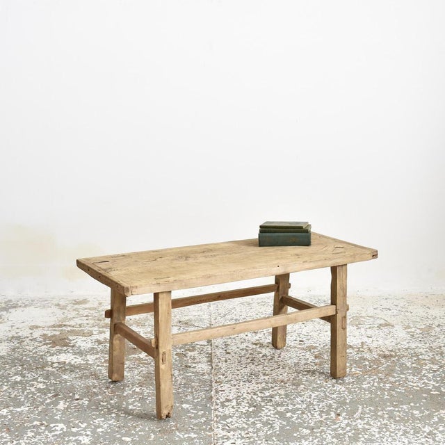 Wood Rustic Elm Coffee Table, 1920s For Sale - Image 7 of 7