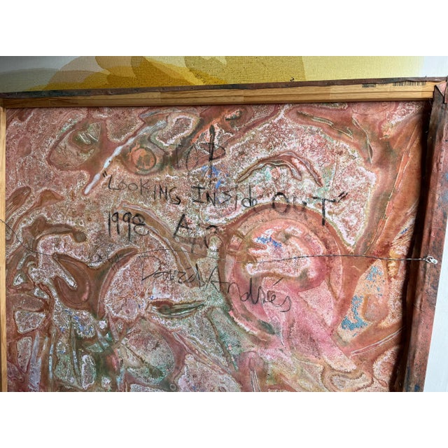 David Andres Large Abstract Acrylic Painting on Canvas 1998 For Sale - Image 9 of 9