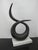 Interlude Home Modernist Twist Metal Sculpture on Marble Base For Sale In Portland, OR - Image 6 of 11
