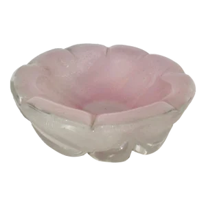 Murano Pink and Gold Fleck Bowl Circa 1970s.