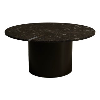Vintage Fossil Limestone and Wood Coffee Table from Metaform, 1980s For Sale