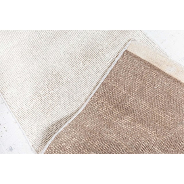 Beige Modern Beige Hand-Knotted Wool Runner by Doris Leslie Blau For Sale - Image 8 of 8