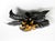 Large Black and Gilt Metal Floral 5-Arm Ceiling Lamp by Hans Kögl, 1980s For Sale - Image 6 of 18