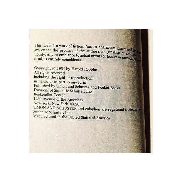 Descent From Xandau Harold Robbins 1984 For Sale - Image 4 of 4