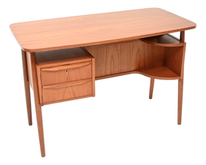 Vintage Danish Teak Desk by Gunnar Nielsen for Tibergaard, 1960s