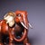 Pair of Gilt Bronze Elephant Figures – 10.6" Vintage Sculptures With Inscriptions For Sale - Image 9 of 9