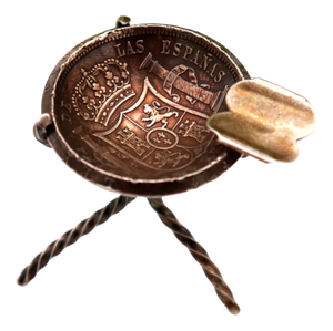 Coin-Shaped Silver Ashtray with Coat of Arms