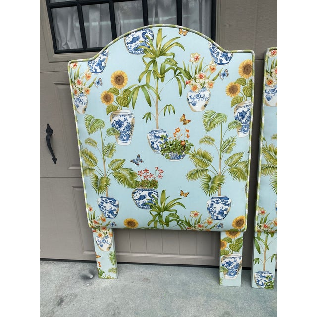 Vintage Upholstered Padded Twin Headboards a Pair Chairish