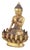 19th Century Seated Buddha Figure in Gilt Bronze with One Hand Raised, Asia For Sale