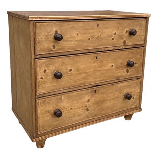 19th Century English Pine Chest of Drawers For Sale