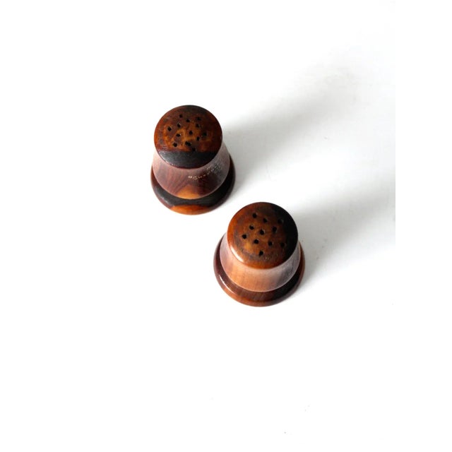 Vintage Ozarks Wooden Salt & Pepper Shakers For Sale - Image 4 of 9