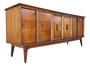 1960s Mid Century Bassett Dresser From the "Mayan" Collection