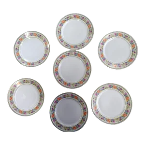 Late 20th Century Thomas Tea Plates- Set of 7