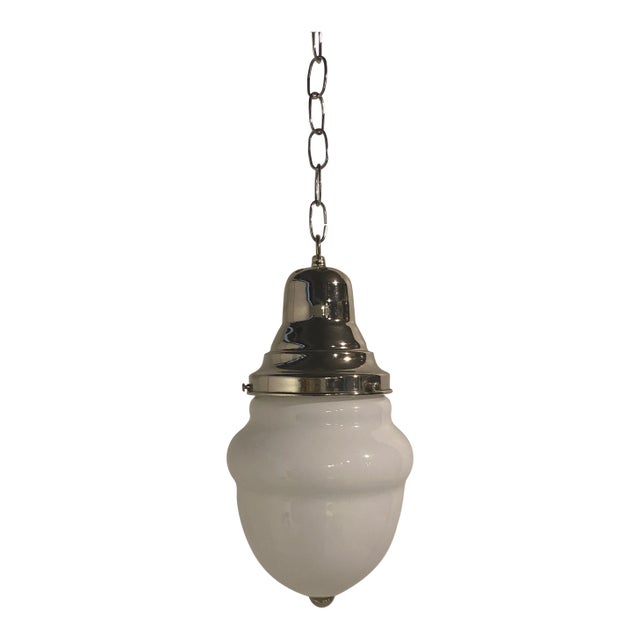 1930’s Small Opaline Glass Lantern For Sale