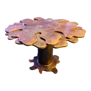 1970s Organic Modern Layered Wood Table in the Manner of Wendell Castle