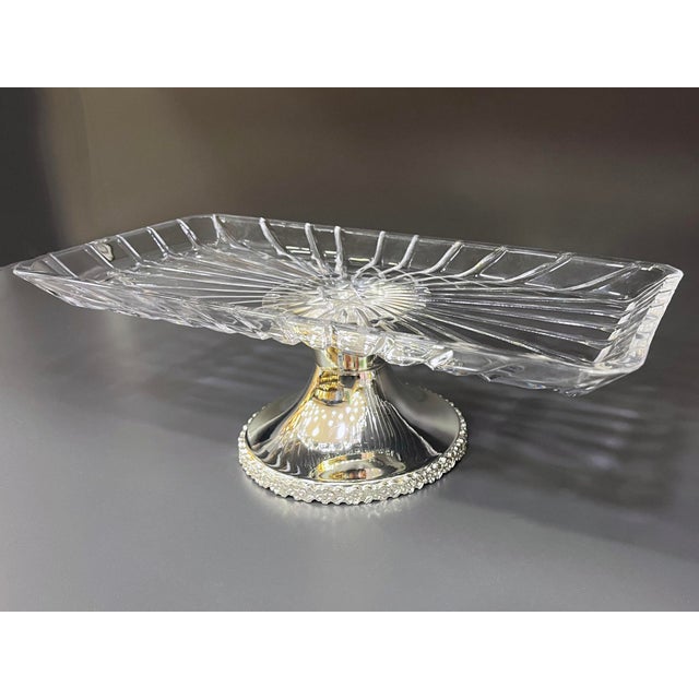 Handmade Silver Brass Pedestal Stand For Sale - Image 6 of 11