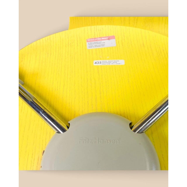 Yellow Model 3101 The Ant Chairs by Arne Jacobsen for Fritz Hansen, 1970s, Set of 6 For Sale - Image 8 of 9