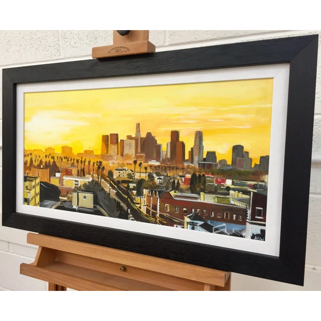 Painting of Sunset in Los Angeles California Usa by British Landscape Artist For Sale - Image 9 of 13