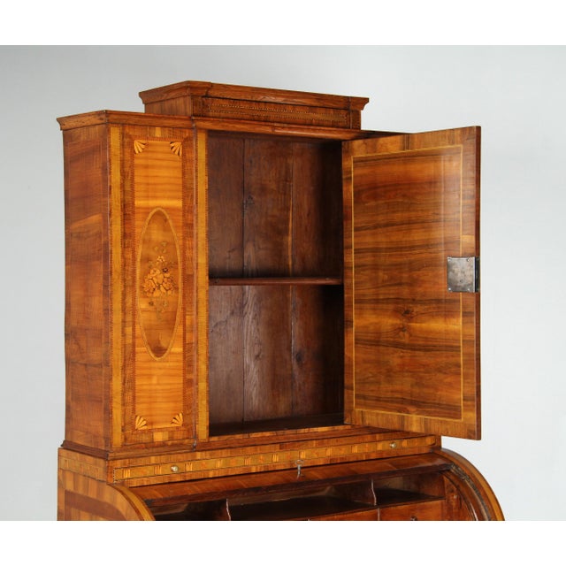 18th Century Louis XVI German Marquetry Secretaire, 1790s For Sale - Image 11 of 18