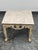 Late 20th Century Schnadig Fine Furniture French Provincial Carved Wood + Marble Side Table For Sale - Image 5 of 12