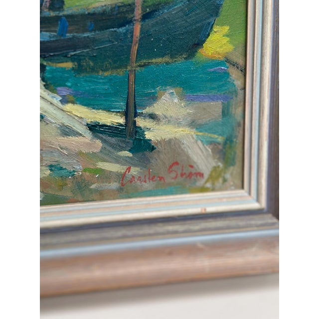 Carl‑axel Schwieler, Vid Knabäck, Skåne, 1950s, Oil Painting on Panel, Framed For Sale - Image 6 of 18