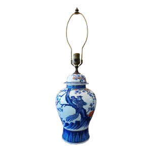 Mid-Century Hollywood Regency Asian Porcelain Lamp