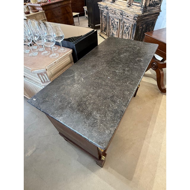 Brown 18th Century French Empire Marble Top Chest of Drawer / Commodes For Sale - Image 8 of 11