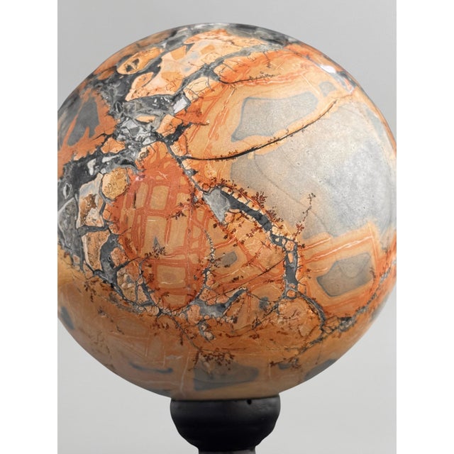 Red Red Maligano Jasper Spheres on Bases, 2010s, Set of 2 For Sale - Image 8 of 10