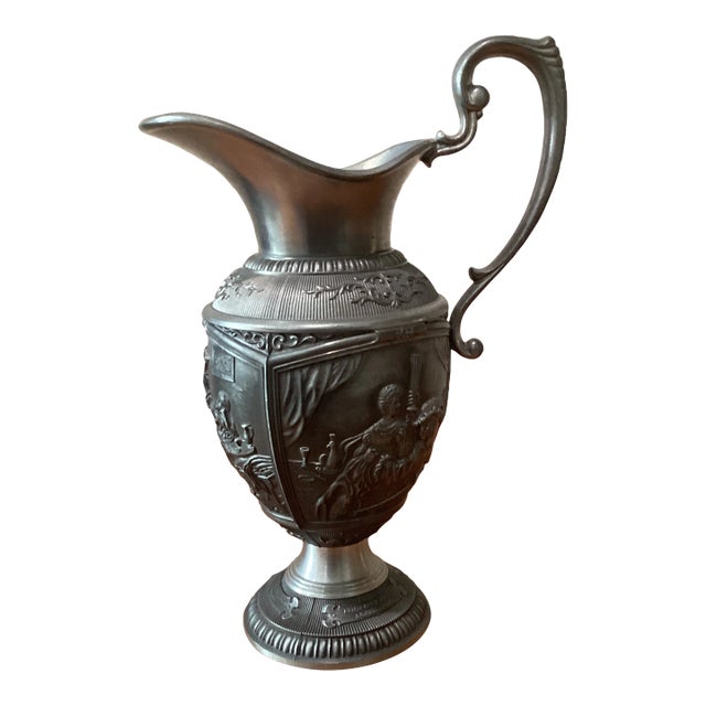 Antique Rare Pewter Jug - Pitcher Wmf Zinn, Germany | Chairish