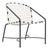 Brown Jordan Kantan Aluminum Suncloth Arm Chair, Textured Pewter frame with White fabric For Sale