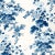 Sample- Schumacher Pyne Hollyhock Fabric in Indigo For Sale