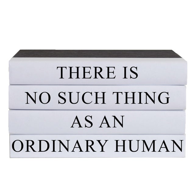 Let your thoughts be seen with these four decorative hardback books in black with white spines.