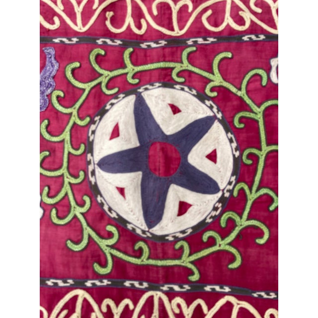 Asian Antique Central Asian Suzani For Sale - Image 3 of 12