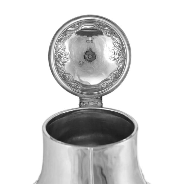 Metal Antique j.g Ltd Heavy 925 Sterling Silver a Teapot With Hinged Cover For Sale - Image 7 of 10